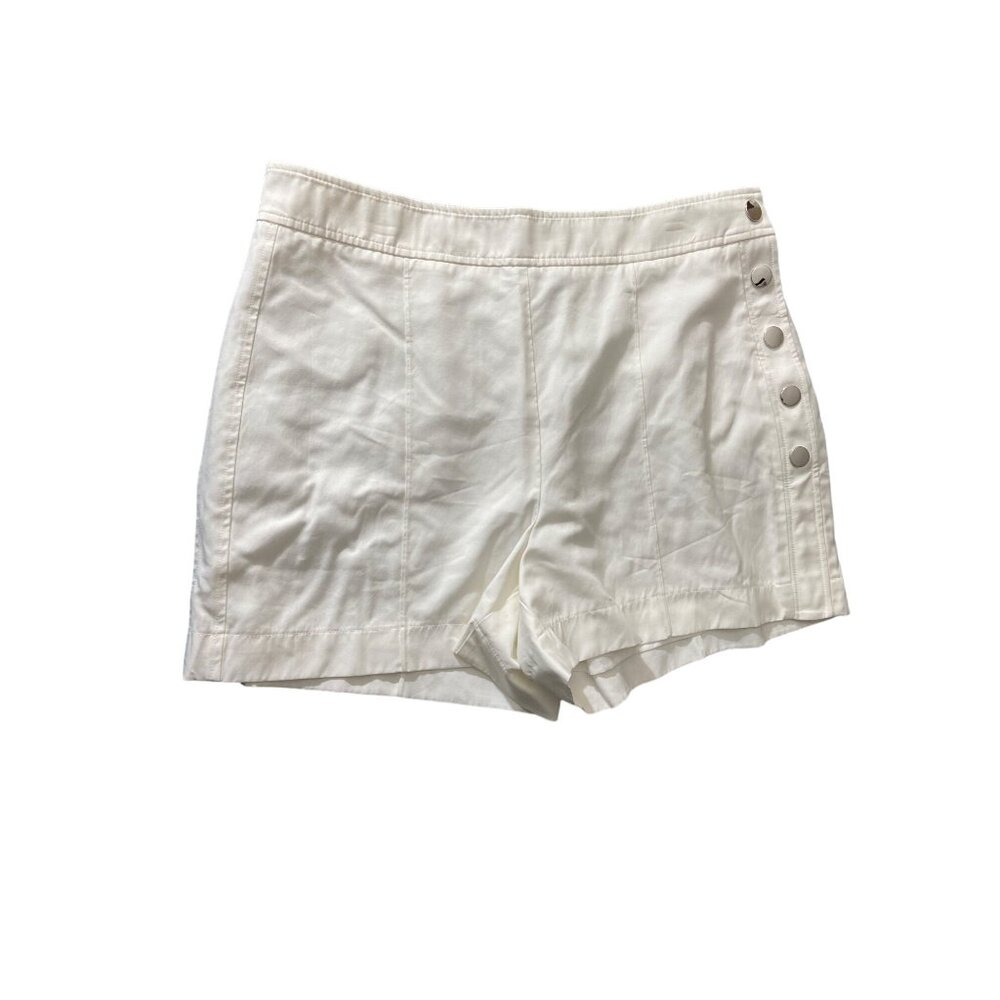 Nine West Womens Shorts XL White Buttons Tennis Preppy Y2K Minimalist
